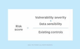 Image of how to calculate a vulnerability risk score