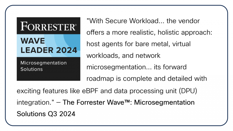 Forrester Named Cisco a Leader in the 2024 Microsegmentation Wave