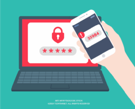 Image of a user entering a time-based one-time password to access their account.